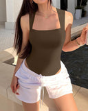 SculptCurve™ Square-Neck Ribbed Bodysuit