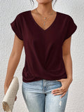 ALICE | FLOWING V-NECK BLOUSE